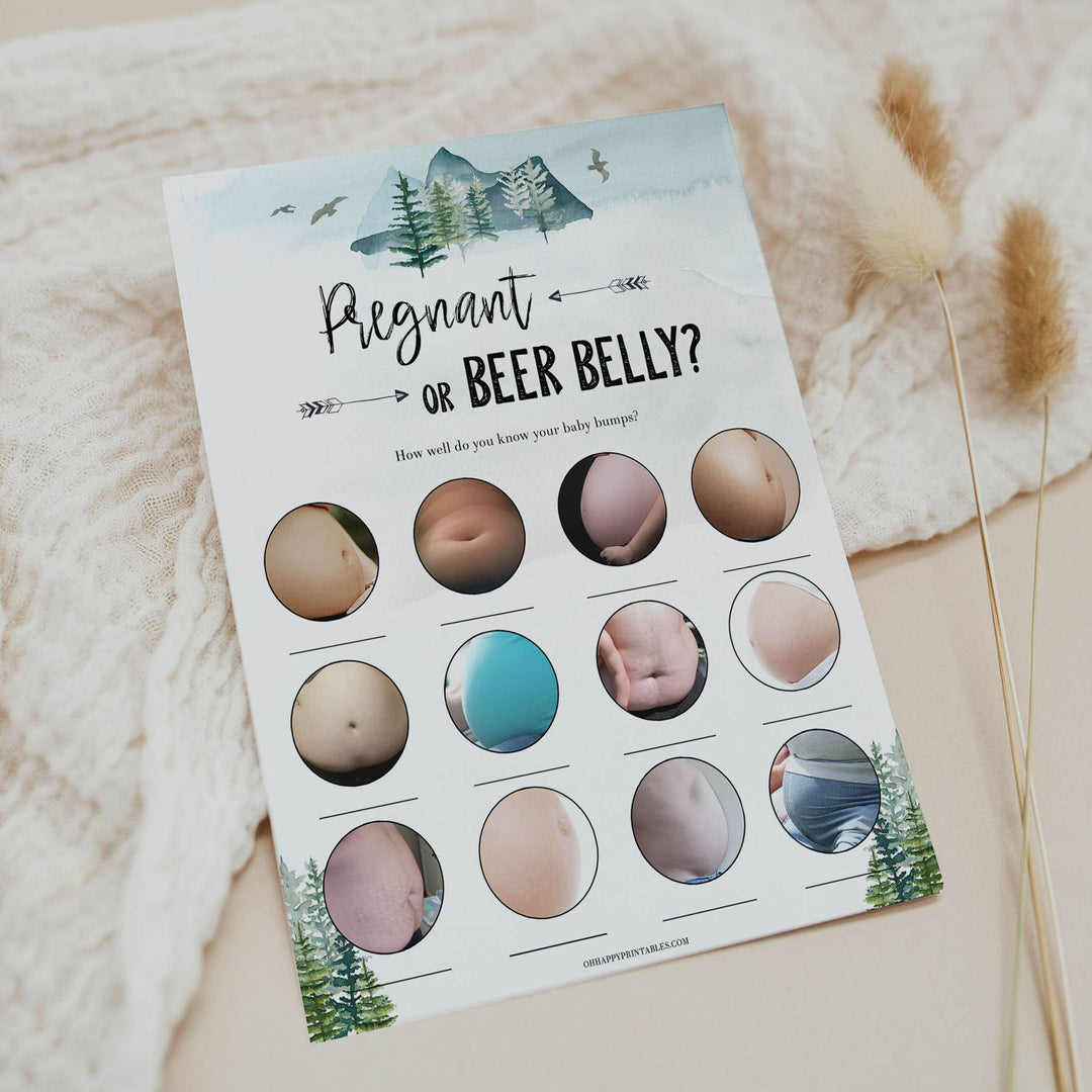pregnant or beer belly game, Printable baby shower games, adventure awaits baby games, baby shower games, fun baby shower ideas, top baby shower ideas, adventure awaits baby shower, baby shower games, fun adventure baby shower ideas