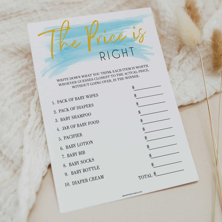 Blue swash, the price is right baby games, baby shower games, printable baby games, fun baby games, boy baby shower games, baby games, fun baby shower ideas, baby shower ideas, boy baby games, blue baby shower