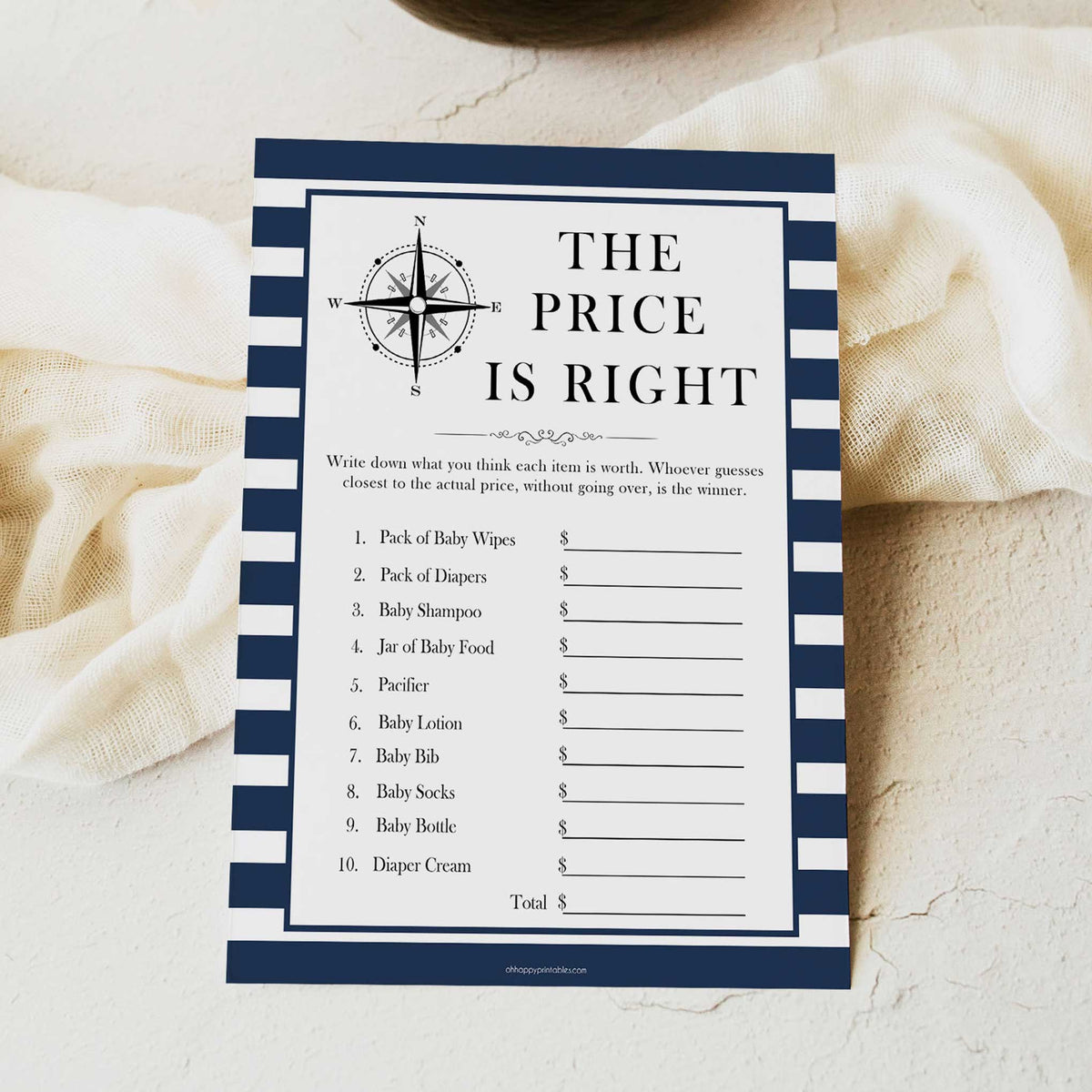 Nautical baby shower games, the price is right baby shower games, printable baby shower games, baby shower games, fun baby games, ahoy its a boy, popular baby shower games, sailor baby games, boat baby games