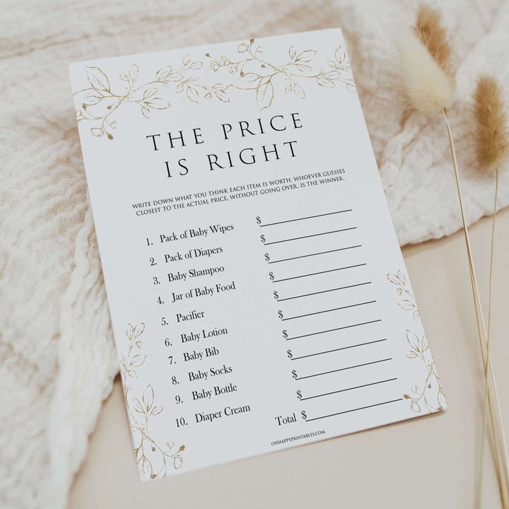 the price is right baby shower games, Printable baby shower games, gold leaf baby games, baby shower games, fun baby shower ideas, top baby shower ideas, gold leaf baby shower, baby shower games, fun gold leaf baby shower ideas