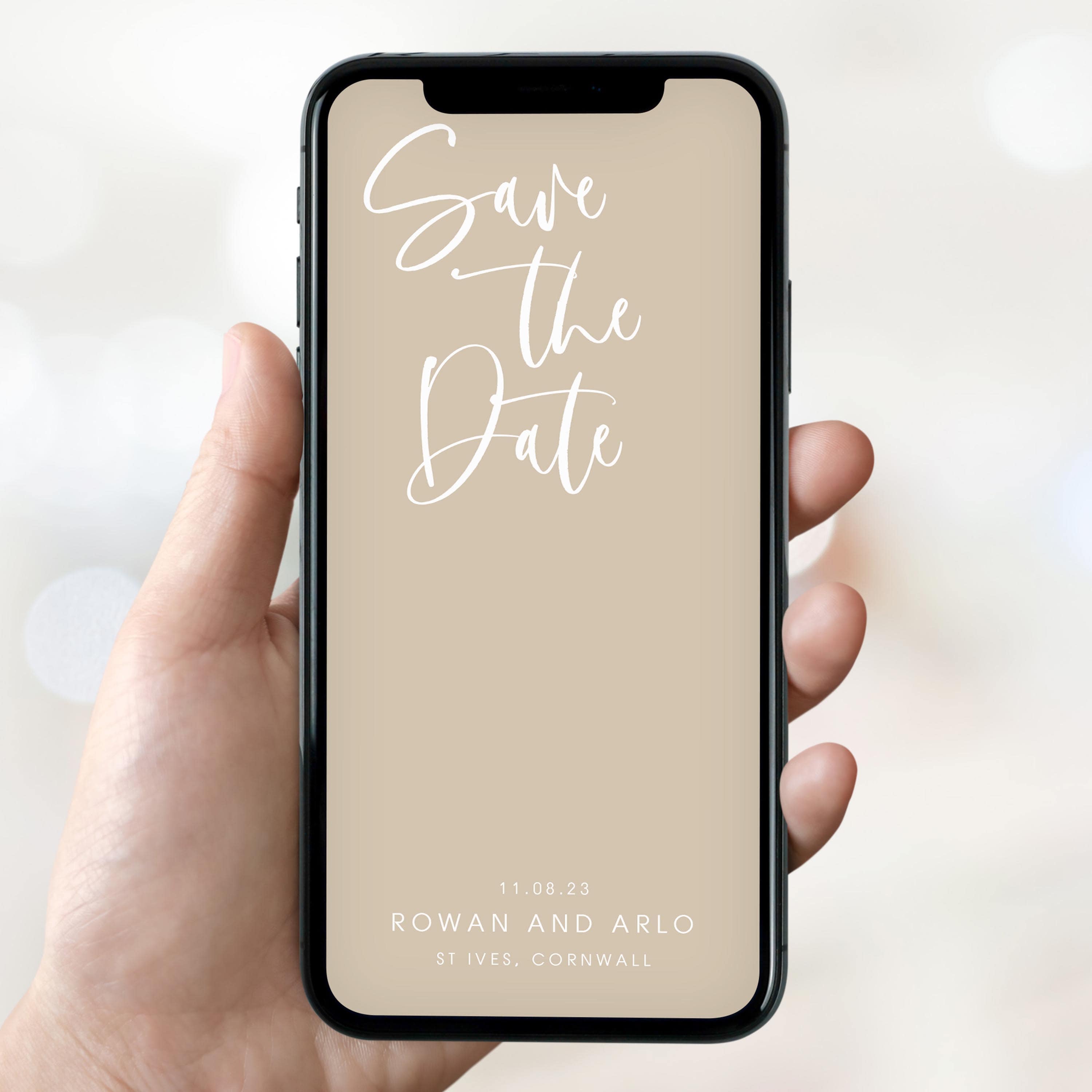 editable save the date mobile, CALLIGRAPHY editable wedding invitation suite, editable wedding stationery, printable wedding stationery, modern wedding items, wedding save the dates