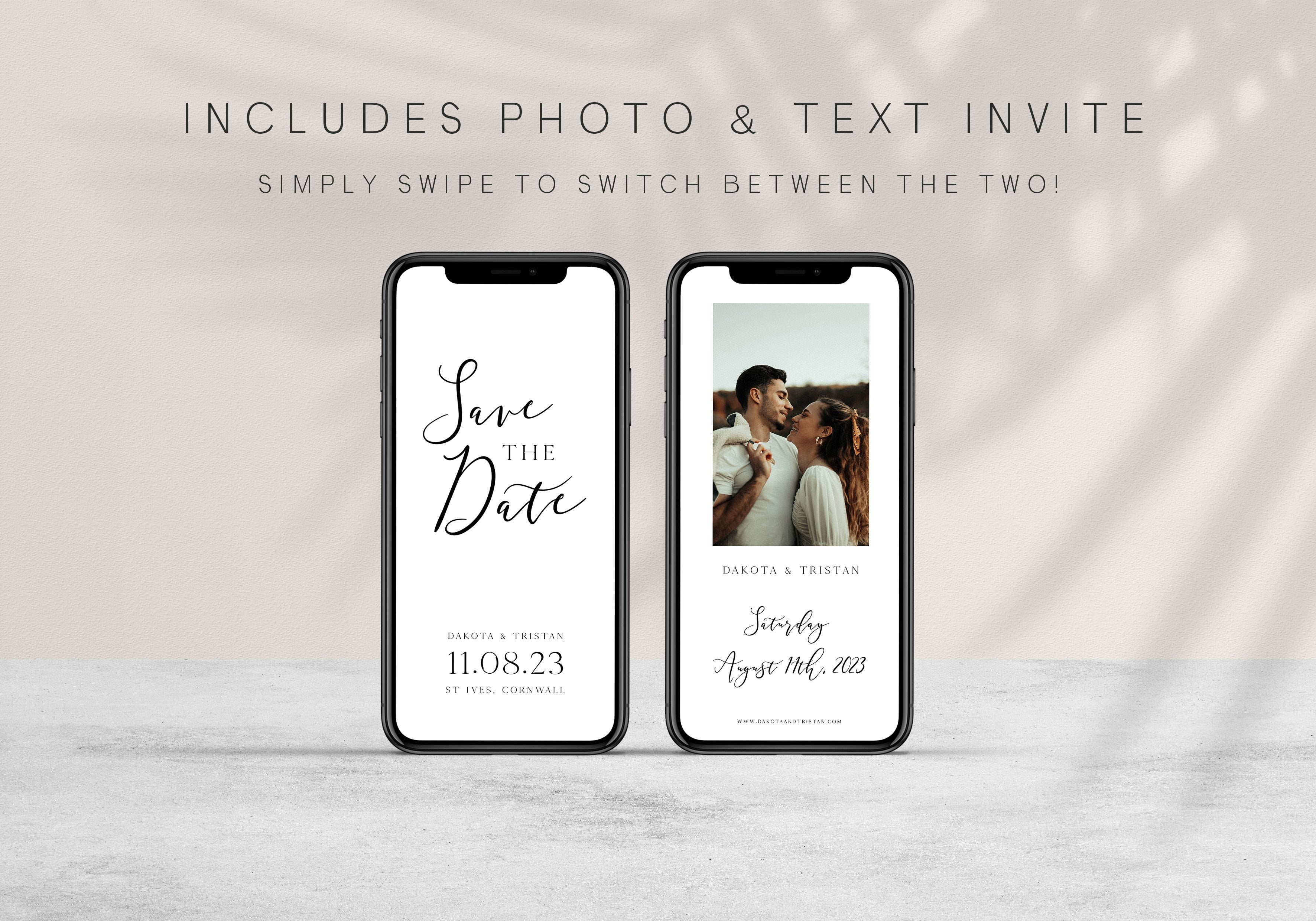 editable save the date, save the date mobile, CALLIGRAPHY editable wedding invitation suite, editable wedding stationery, printable wedding stationery, modern wedding items, wedding save the dates