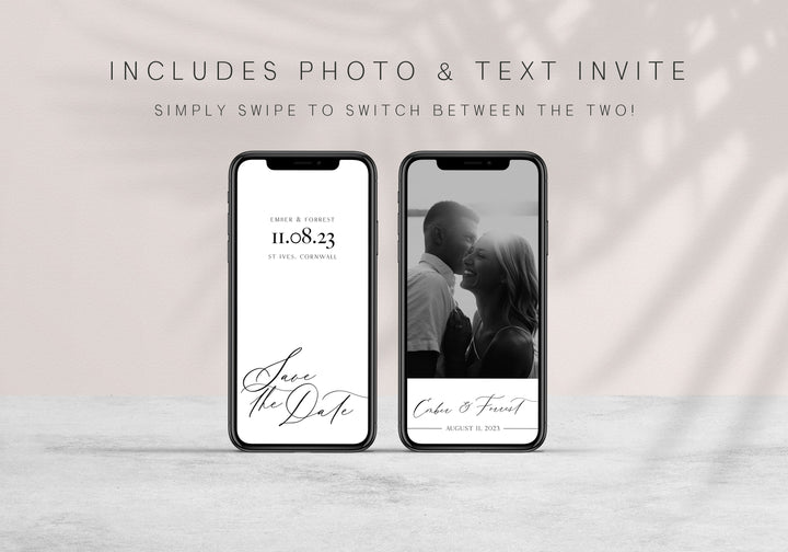 editable mobile save the date, CALLIGRAPHY editable wedding invitation suite, editable wedding stationery, printable wedding stationery, modern wedding items, wedding save the dates