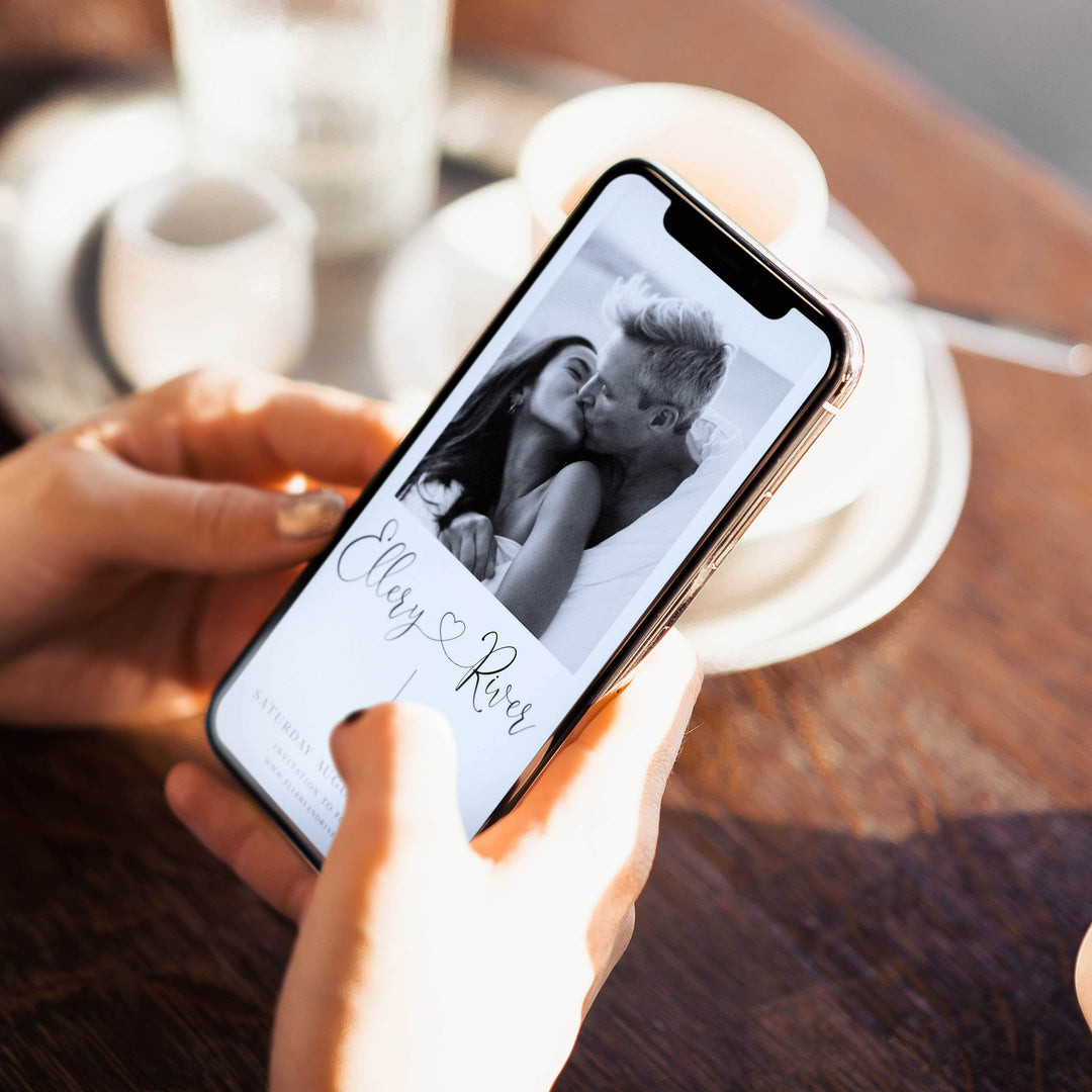 editable save the date mobile, CALLIGRAPHY editable wedding invitation suite, editable wedding stationery, printable wedding stationery, modern wedding items, wedding save the dates