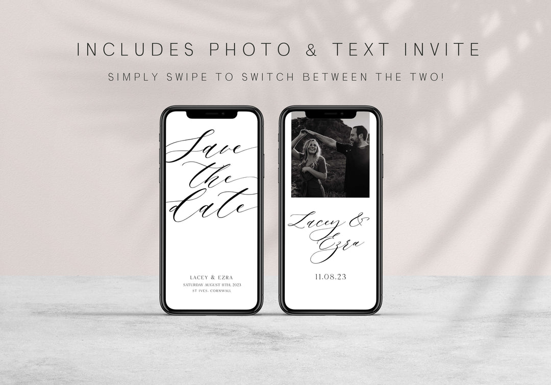 editable save the date mobile invitation, CALLIGRAPHY editable wedding invitation suite, editable wedding stationery, printable wedding stationery, modern wedding items, wedding save the dates