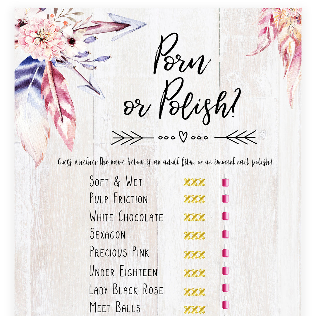 Porn or Polish Game - Boho