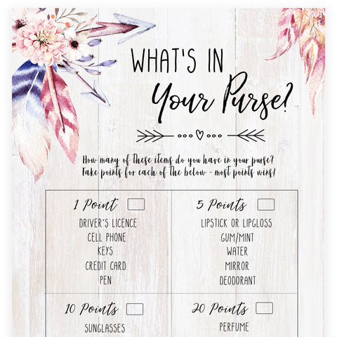 What's In Your Purse - Boho