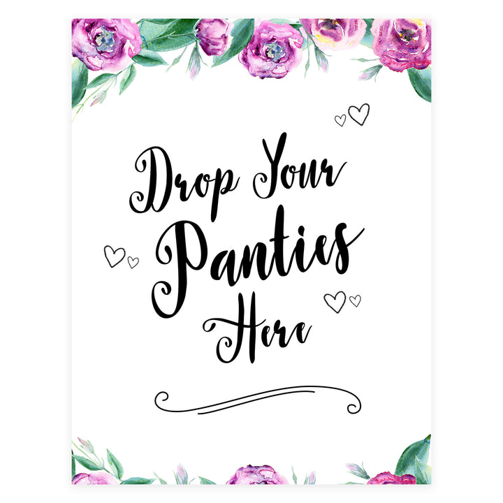 Drop Your Panties Game - Purple Peonies
