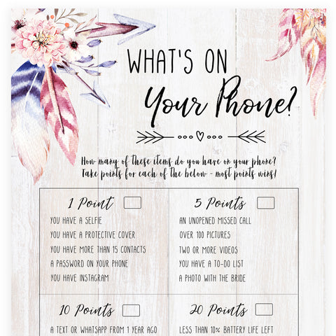 What's on Your Phone - Boho
