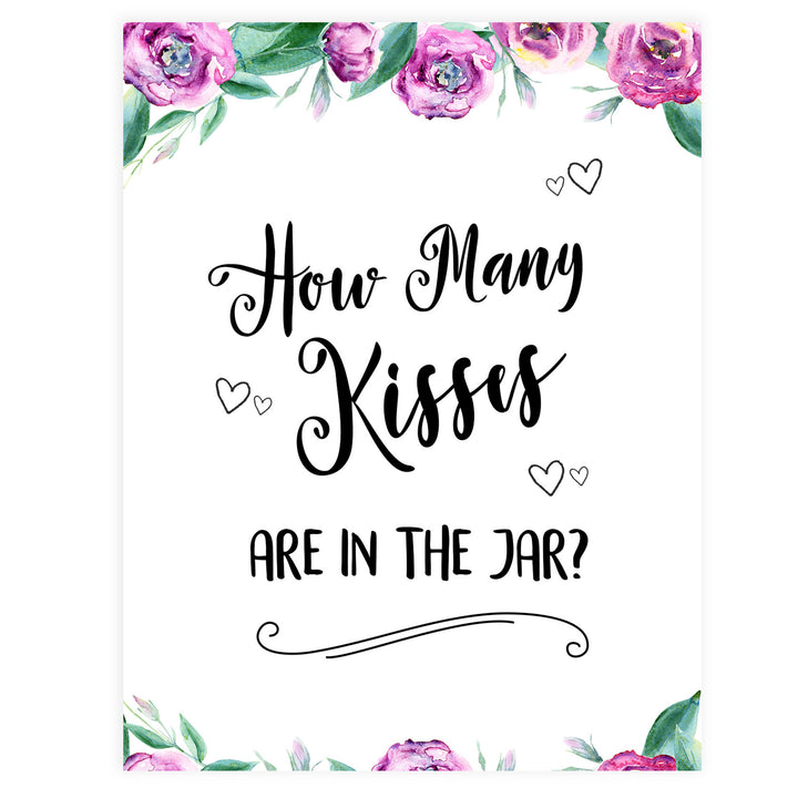 How Many Kisses in the Jar - Purple Peonies