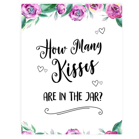 How Many Kisses in the Jar - Purple Peonies