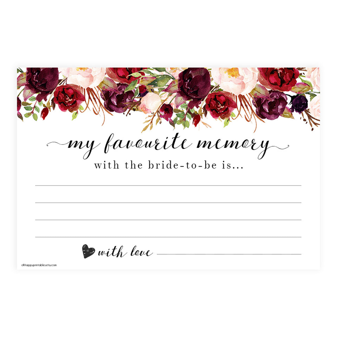 Favourite Memory with the Bride - White Marsala