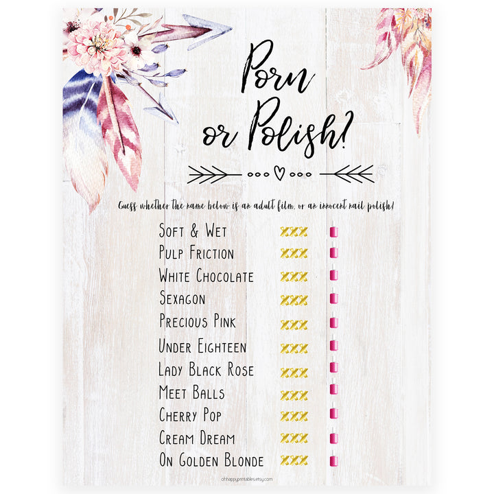 Porn or Polish Game - Boho