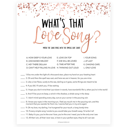 What's that Love Song - Rose Gold Foil