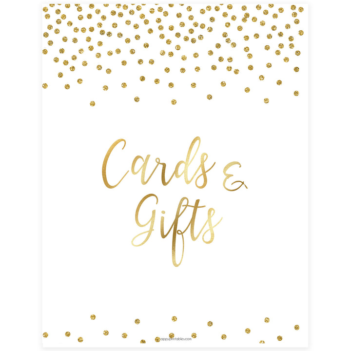 Cards & Gifts Sign - Gold Foil