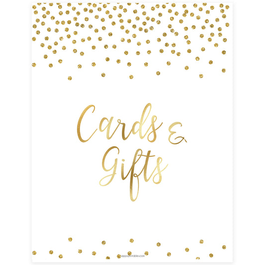 Cards & Gifts Sign - Gold Foil