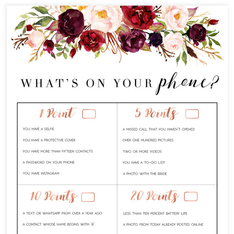 What's on Your Phone - White Marsala