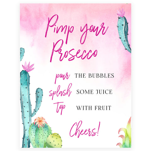 Pimp your Prosecco Sign - Fiesta