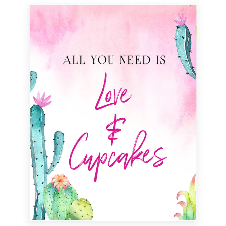 Love & A Cupcake Sign - Fiesta