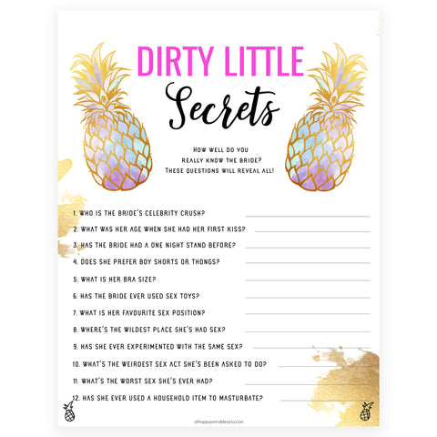 Dirty Little Secrets - Gold Pineapple