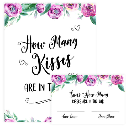 How Many Kisses in the Jar - Purple Peonies