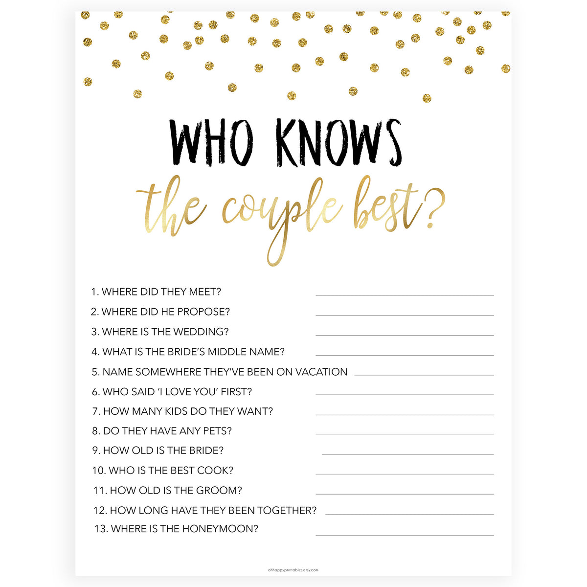 Who Knows the Couple Best | Printable Gold Glitter Bridal Games – OhHappyPrintables who-knows-the-couple-best-printable-gold-glitter-bridal-games-ohhappyprintables