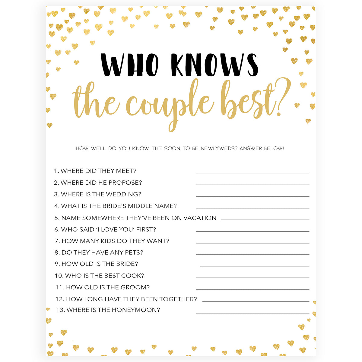 Two Hearts One Mind Couple Games Printable Couple Games 