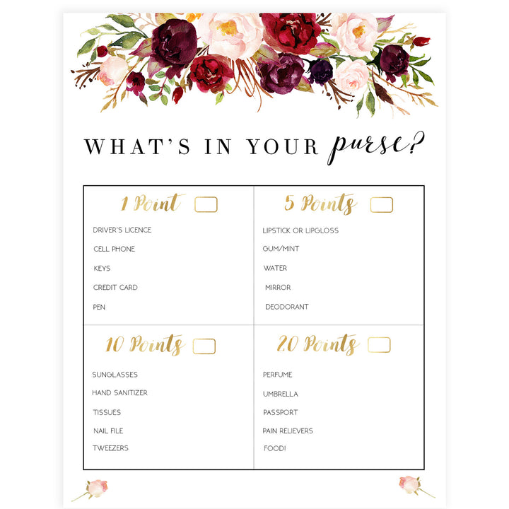 What's In Your Purse - White Marsala
