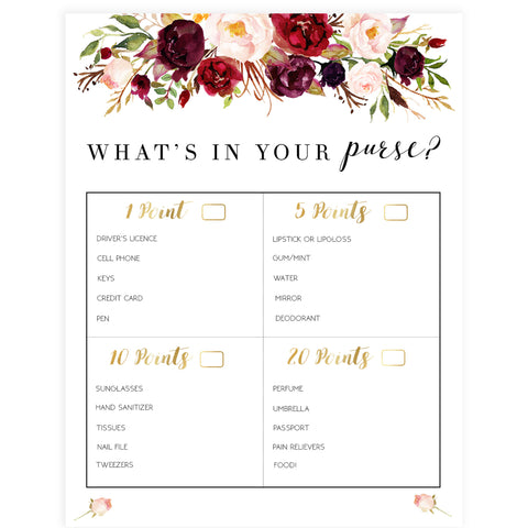 What's In Your Purse - White Marsala
