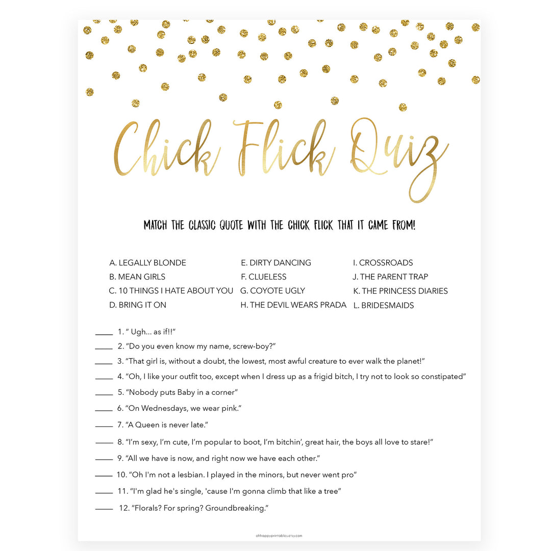 Gold bachelorette games, chick flick, bachelorette games, bridal shower games, top 10 baby games, fun bachelorette games, top bridal games, rose gold games