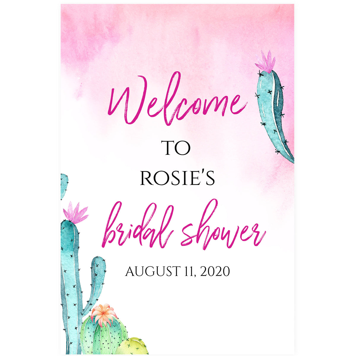 Editable Bridal Shower Welcome Sign - Fiesta