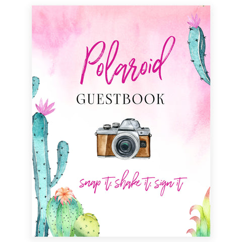 Polaroid Guestbook Sign - Fiesta