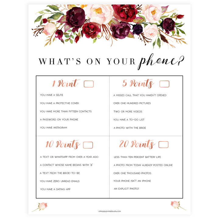 What's on Your Phone - White Marsala