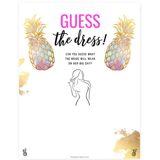 Guess the Dress - Gold Pineapple