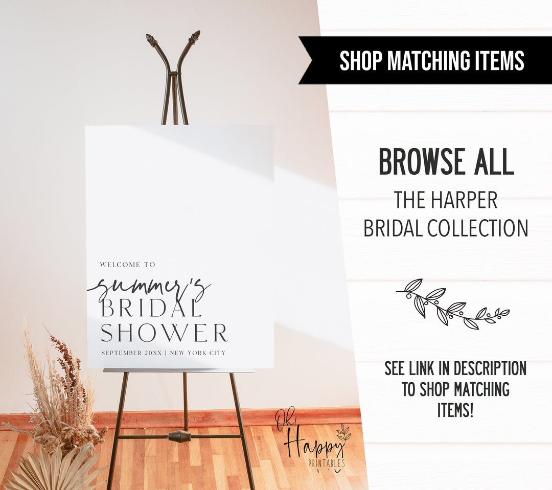 Fully editable, printable and mobile bachelorette invitation and welcome signs with a modern minimalist design. Perfect for a modern minimalist Bachelorette themed party