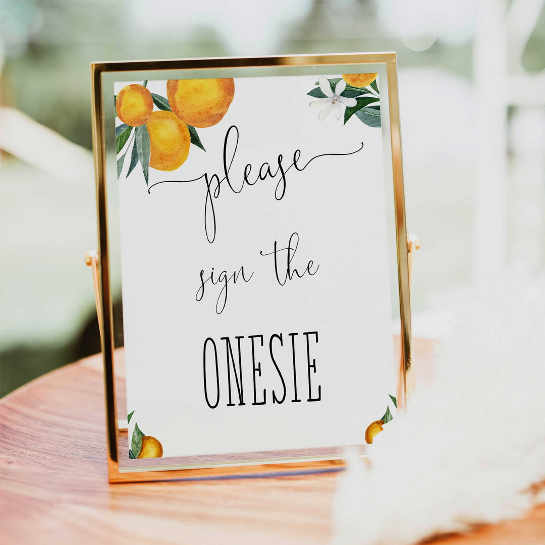 please sign the onesie keepsake, Printable baby shower games, little cutie baby games, baby shower games, fun baby shower ideas, top baby shower ideas, little cutie baby shower, baby shower games, fun little cutie baby shower ideas, citrus baby shower games, citrus baby shower, orange baby shower