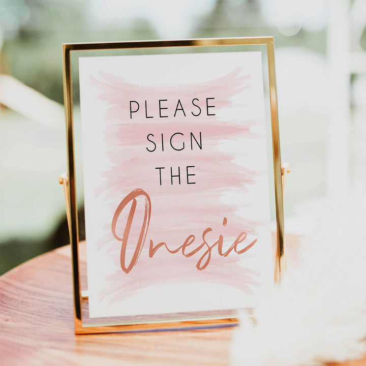 Pink swash baby games, please sign the onesie, printable baby games, fun baby games, pink baby shower, top baby games, fun baby games, its a girl baby game