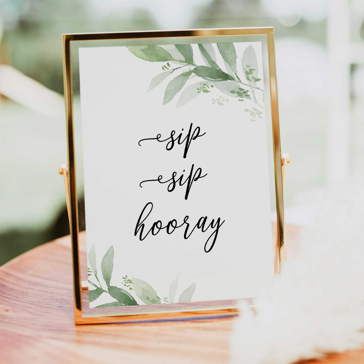 sip sip hooray sign, greenery bridal shower, fun bridal shower games, bachelorette party games, floral bridal games, hen party ideas