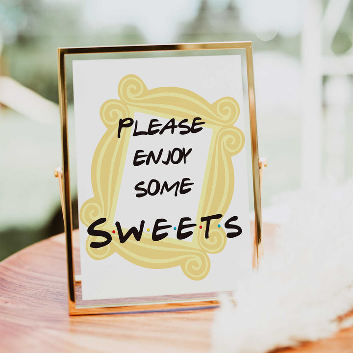 sweets baby table sign, sweets baby sign, Printable baby shower games, friends fun baby games, baby shower games, fun baby shower ideas, top baby shower ideas, friends baby shower, friends baby shower ideas