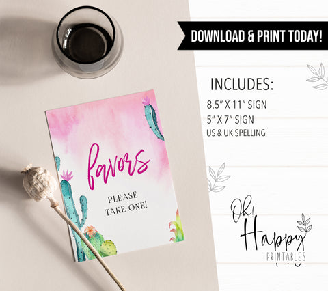 Favors Sign - Fiesta