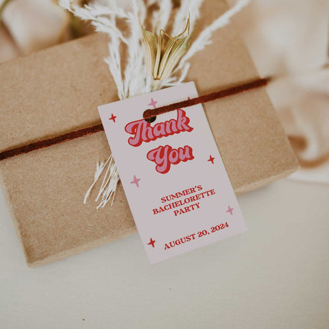 Retro 70s bachelorette party bundle including 40 editable games, invitations, and welcome signs