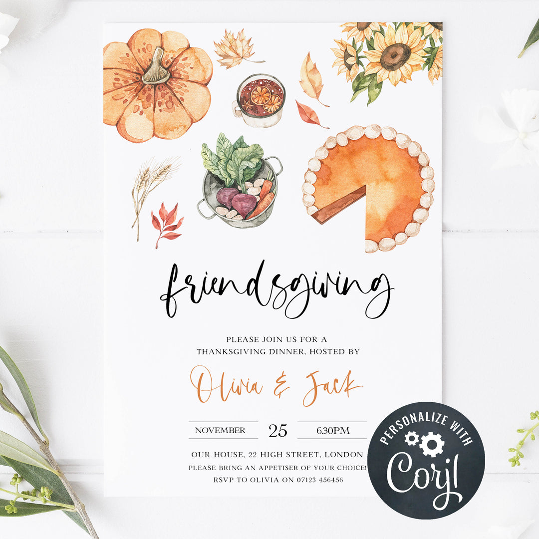 editable thanksgiving invitations, printable thanksgiving invitations, thanksgiving invites, friendsgiving invitations, thanksgiving feast