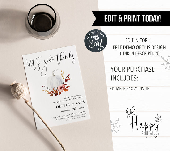 editable thanksgiving invitations, printable thanksgiving invitations, thanksgiving invites, friendsgiving invitations, thanksgiving feast