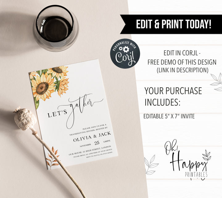 editable thanksgiving invitations, printable thanksgiving invitations, thanksgiving invites, friendsgiving invitations, thanksgiving feast