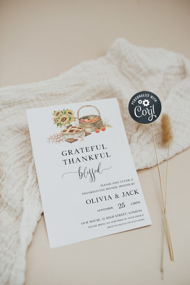 editable thanksgiving invitations, printable thanksgiving invitations, thanksgiving invites, friendsgiving invitations, thanksgiving feast