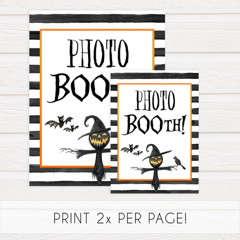 photobooth sign, halloween table signs, printable halloween table signs, spooky halloween decor, halloween decor