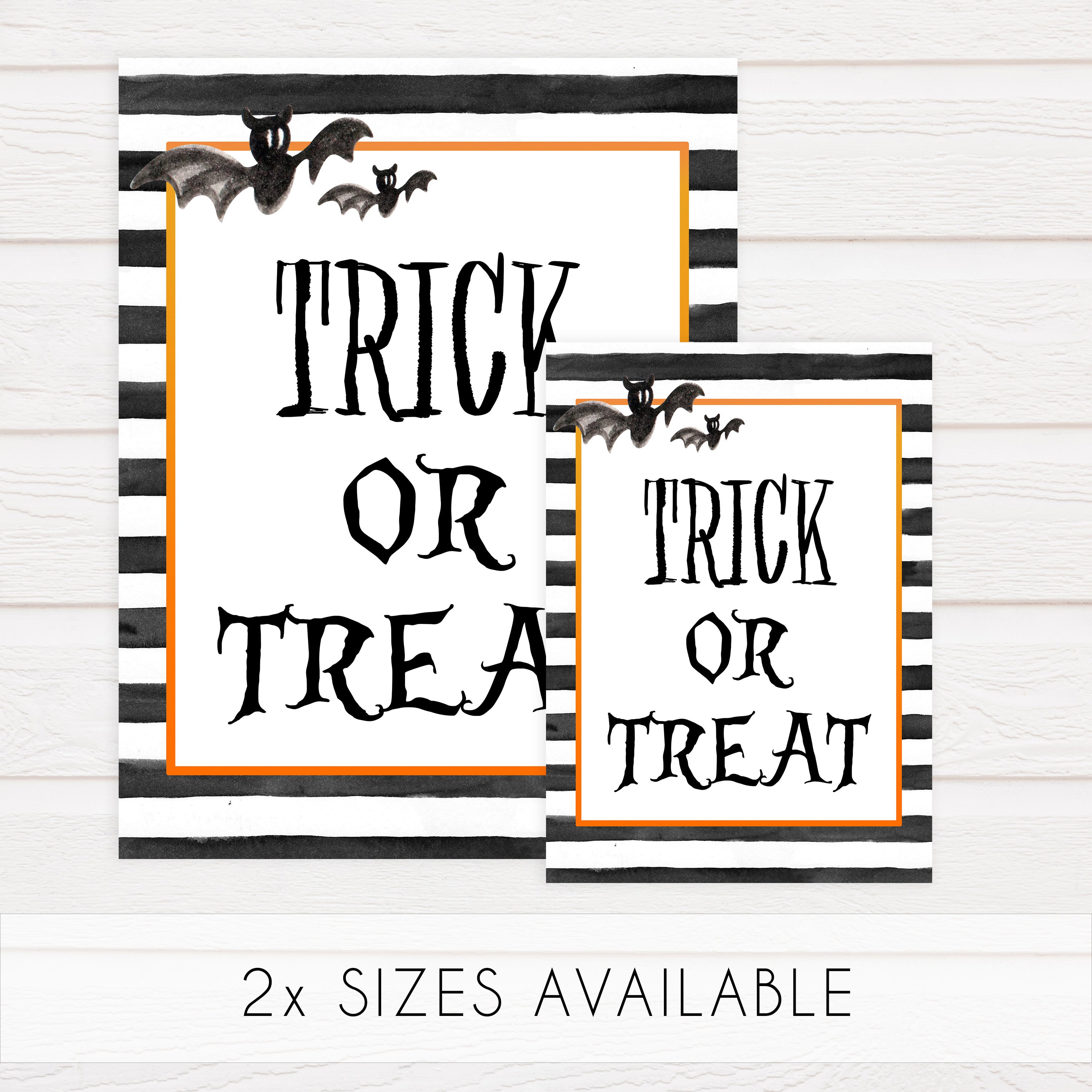 Trick or Treat Table Sign | Halloween Table Signs – OhHappyPrintables