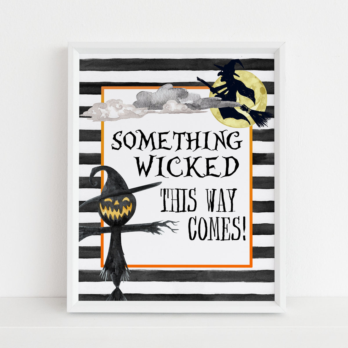 something wicked sign, halloween table signs, printable halloween table signs, spooky halloween decor, halloween decor
