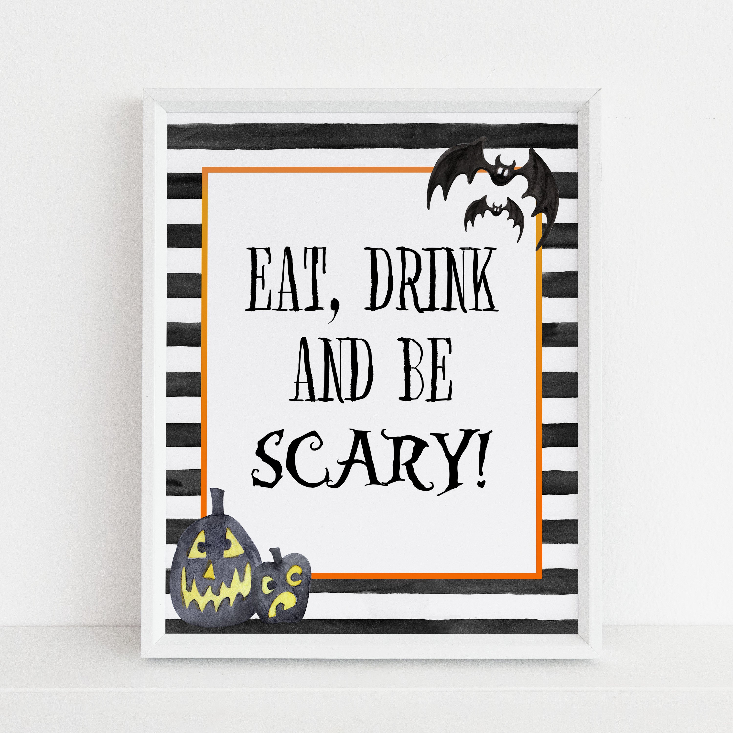 be scary table sign, halloween table signs, printable halloween table signs, spooky halloween decor, halloween decor