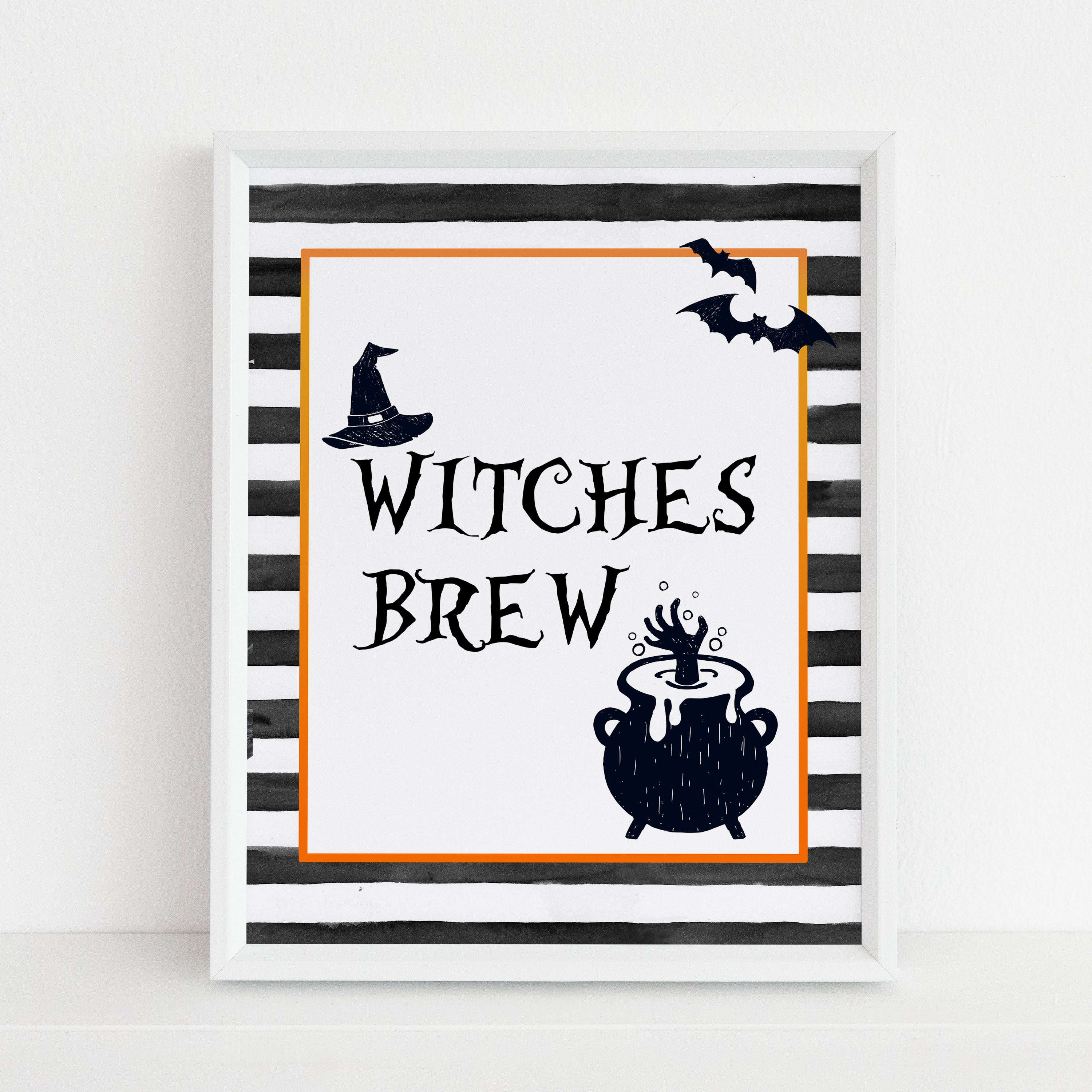 witches brew table sign, halloween table signs, printable halloween table signs, spooky halloween decor, halloween decor